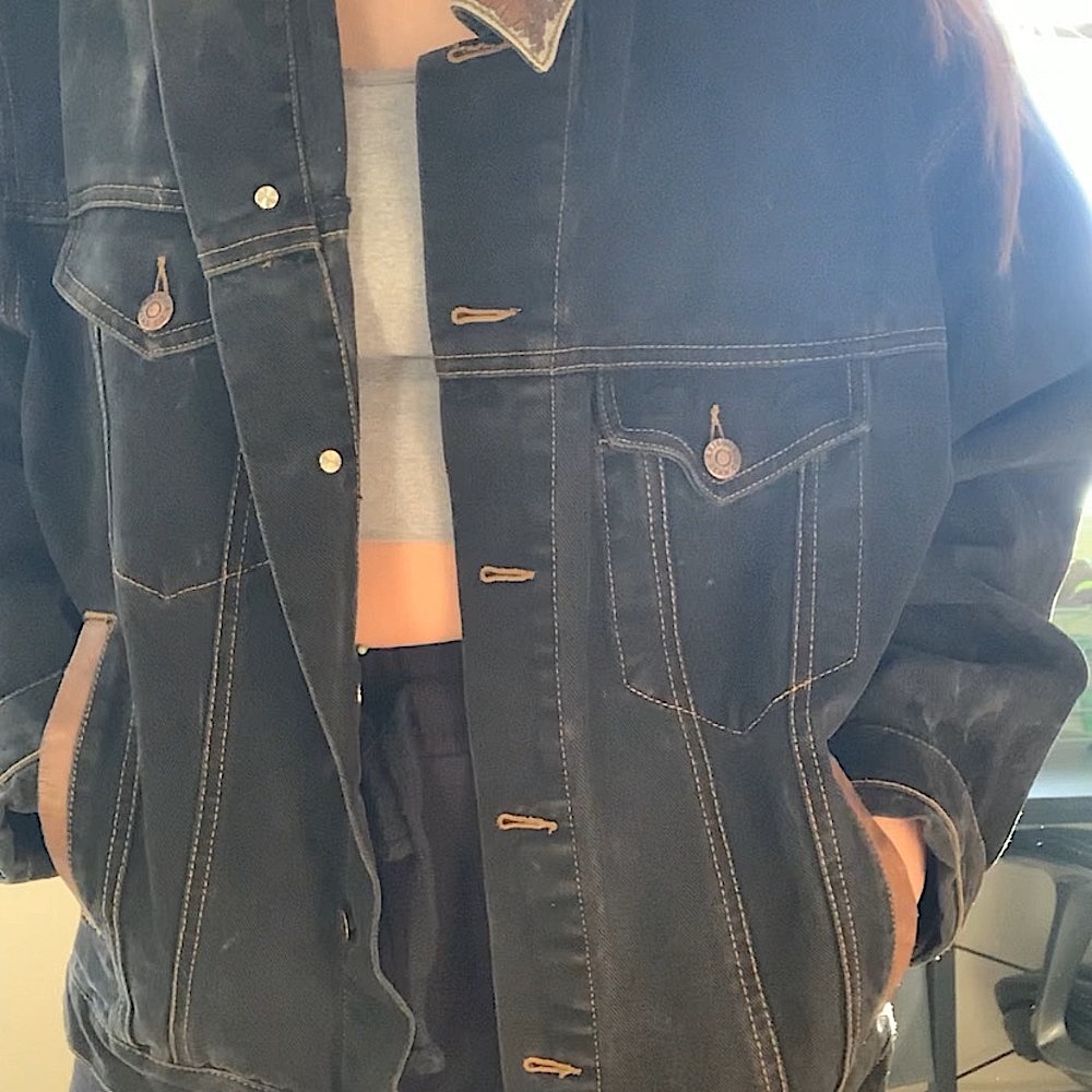 the original arizona jean company dark wash denim jacket - medium - Picture 6 of 6